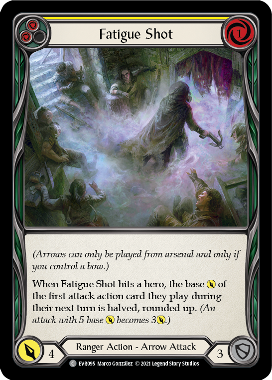 Fatigue Shot (Yellow) [EVR095] 1st Edition Rainbow Foil