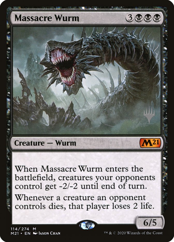 Massacre Wurm (Promo Pack) [Core Set 2021 Promos] (PM21 114P)