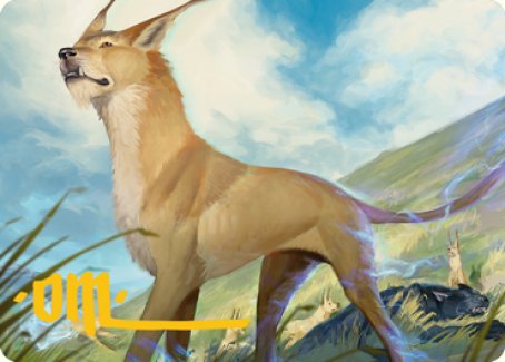 Blink Dog Art Card (Gold-Stamped Signature) [Dungeons & Dragons: Adventures in the Forgotten Realms Art Series] (AAFR 20)