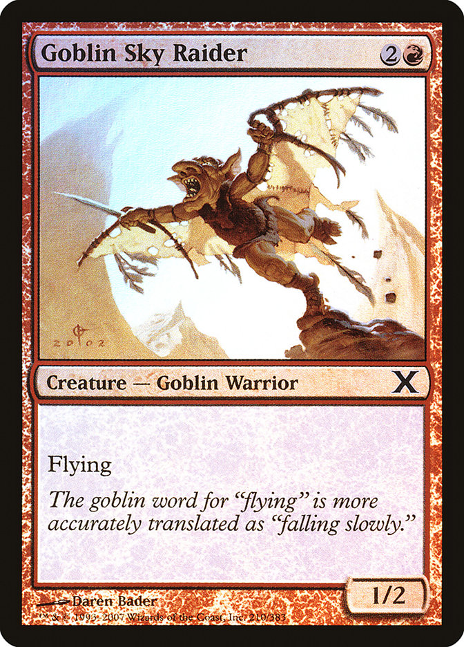 Goblin Sky Raider (Premium Foil) [Tenth Edition] (10E 210)