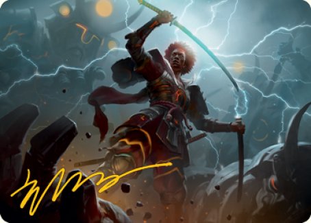 Raiyuu, Storm's Edge Art Card (Gold-Stamped Signature) [Kamigawa: Neon Dynasty Art Series] (ANEO 31)