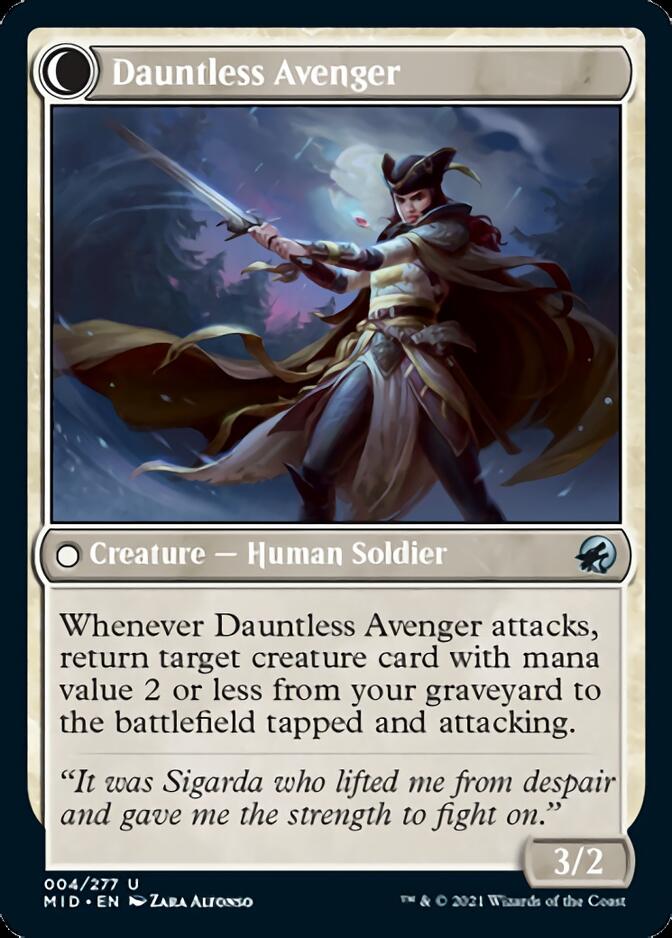 Bereaved Survivor // Dauntless Avenger [Innistrad: Midnight Hunt] (MID 4)