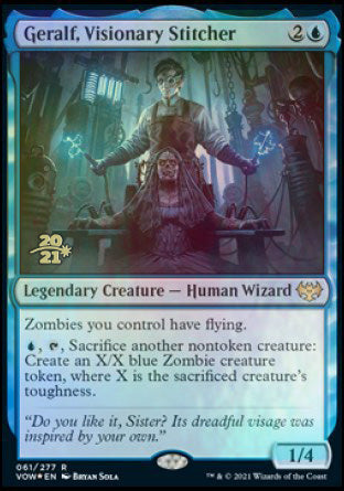 Geralf, Visionary Stitcher [Innistrad: Crimson Vow Prerelease Promos] (PVOW 61)