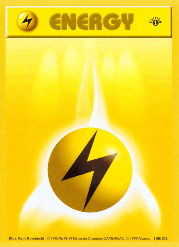 Lightning Energy (100/102) [Base Set 1st Edition]