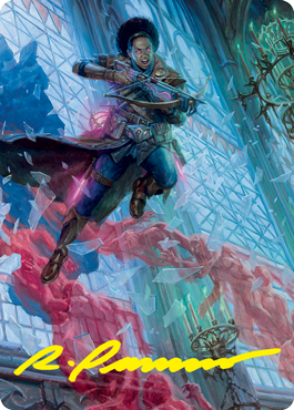 Kaya, Geist Hunter Art Card (Gold-Stamped Signature) [Innistrad: Crimson Vow Art Series] (AVOW 3)