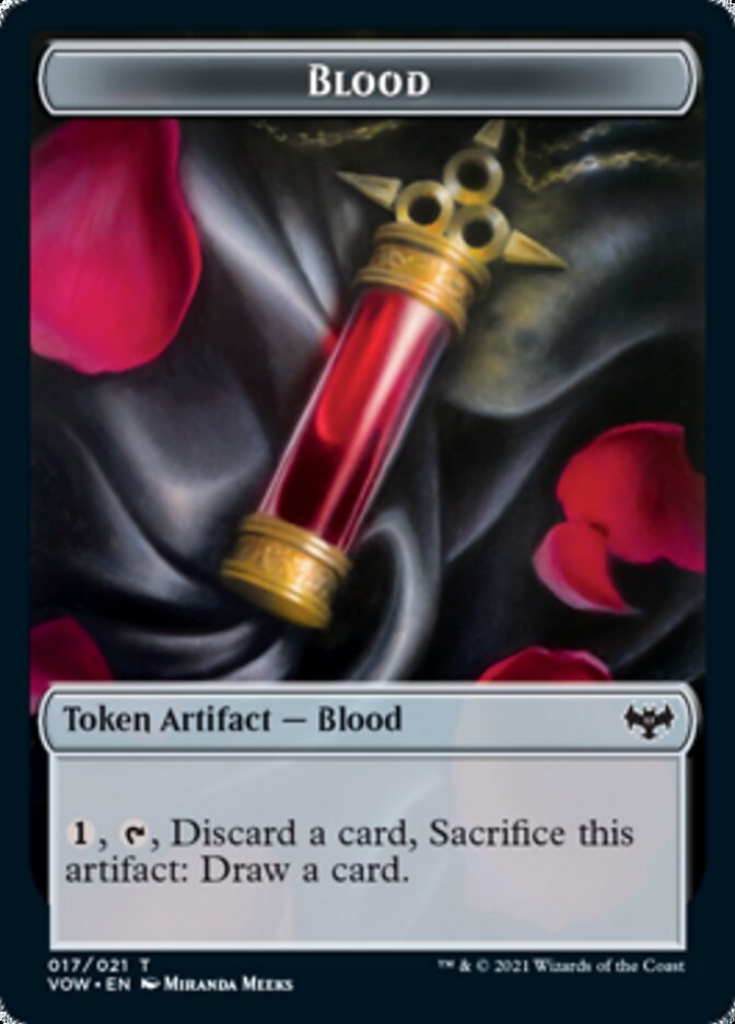 Blood // Boar Double-sided Token [Innistrad: Crimson Vow Tokens] (TVOW 17)
