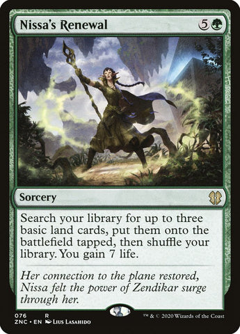 Nissa's Renewal [Zendikar Rising Commander] (ZNC 76)