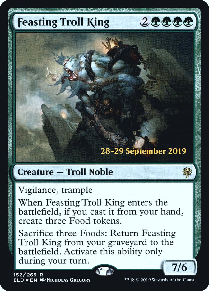 Feasting Troll King  [Throne of Eldraine Prerelease Promos] (PELD 152S)