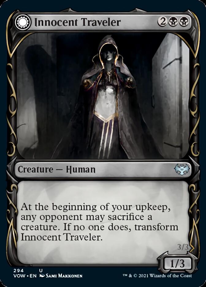 Innocent Traveler // Malicious Invader (Showcase Fang Frame) [Innistrad: Crimson Vow] (VOW 294)
