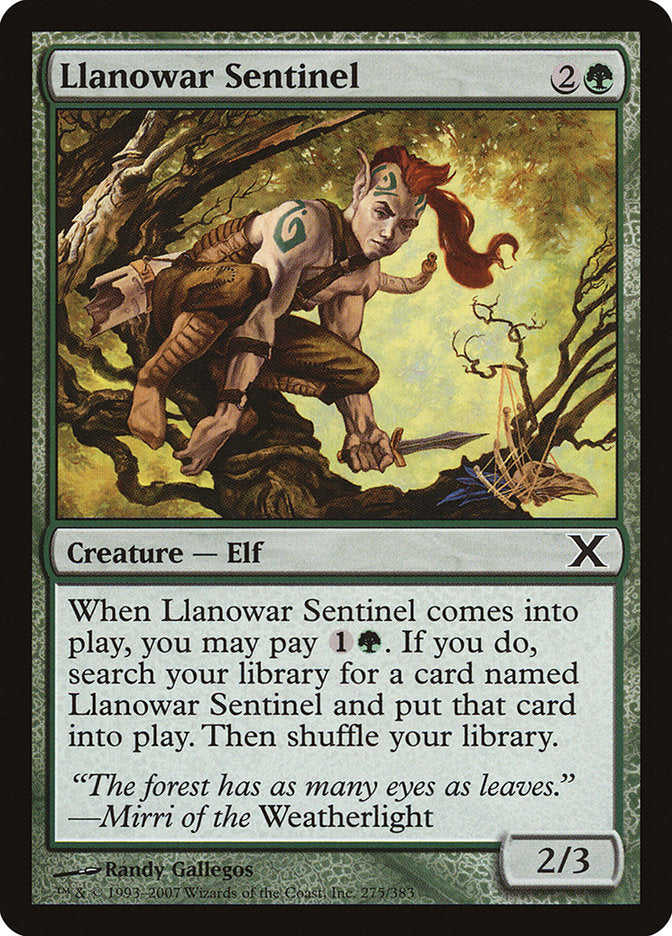 Llanowar Sentinel [Tenth Edition] (10E 275)