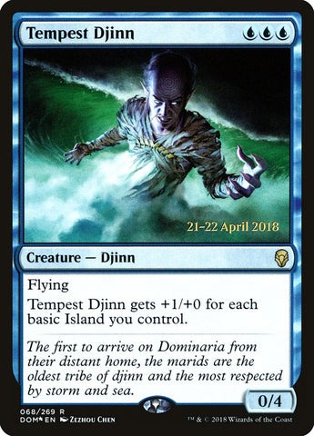 Tempest Djinn  (Prerelease) [Dominaria Prerelease Promos] (PDOM 68S)