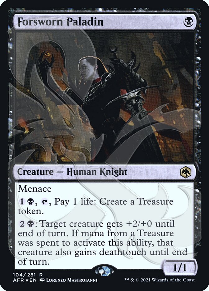 Forsworn Paladin (Ampersand Promo) [Dungeons & Dragons: Adventures in the Forgotten Realms Promos] (PAFR 104A)