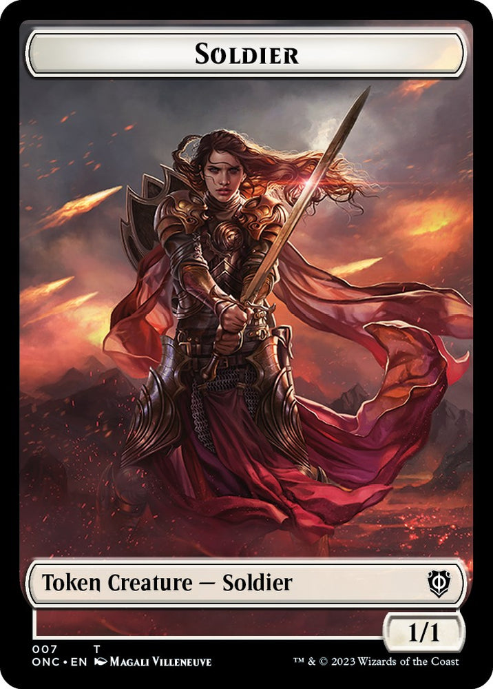 Soldier (007) // Angel Double-Sided Token [Phyrexia: All Will Be One Commander]