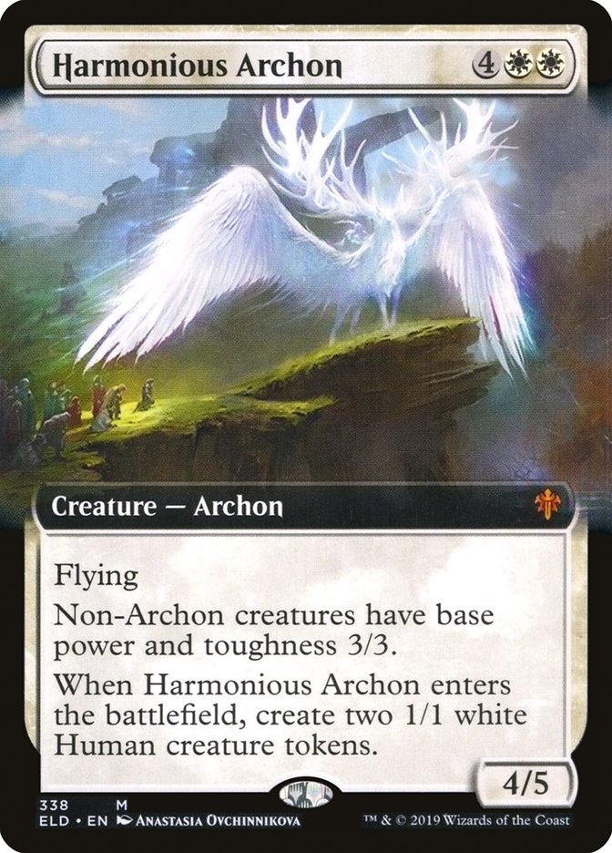 Harmonious Archon (Extended Art) [Throne of Eldraine] (ELD 338)