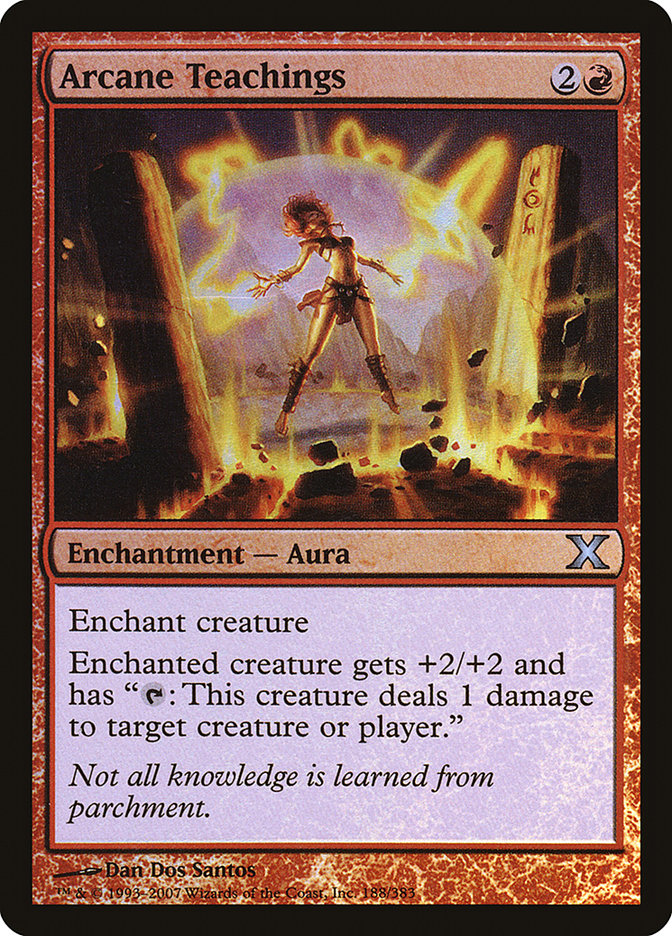 Arcane Teachings (Premium Foil) [Tenth Edition] (10E 188)