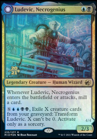 Ludevic, Necrogenius // Olag, Ludevic's Hubris [Innistrad: Midnight Hunt Prerelease Promos] (PMID 233)