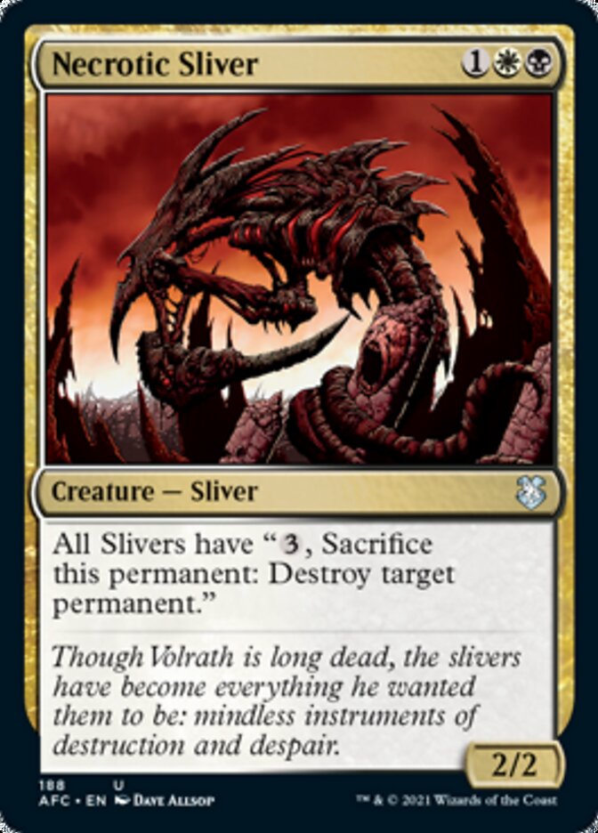 Necrotic Sliver [Dungeons & Dragons: Adventures in the Forgotten Realms Commander] (AFC 188)