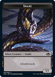 Snake // Zombie Double-sided Token [Commander Collection: Black Tokens] (TCC2 1)