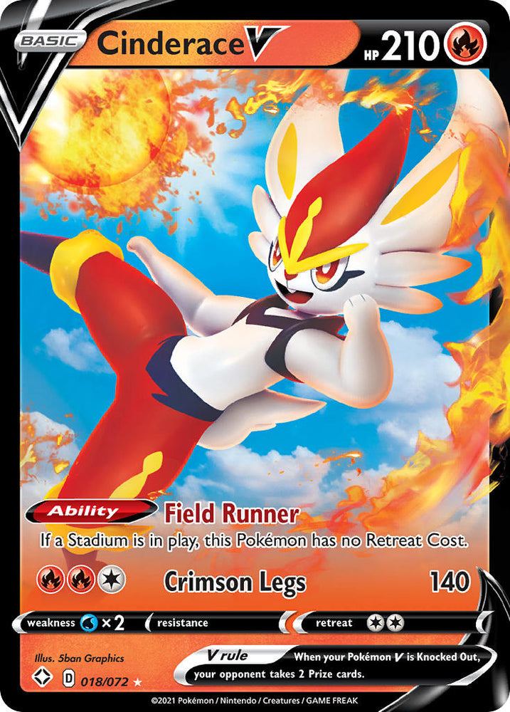 Cinderace V (18/72) [Sword & Shield: Shining Fates]