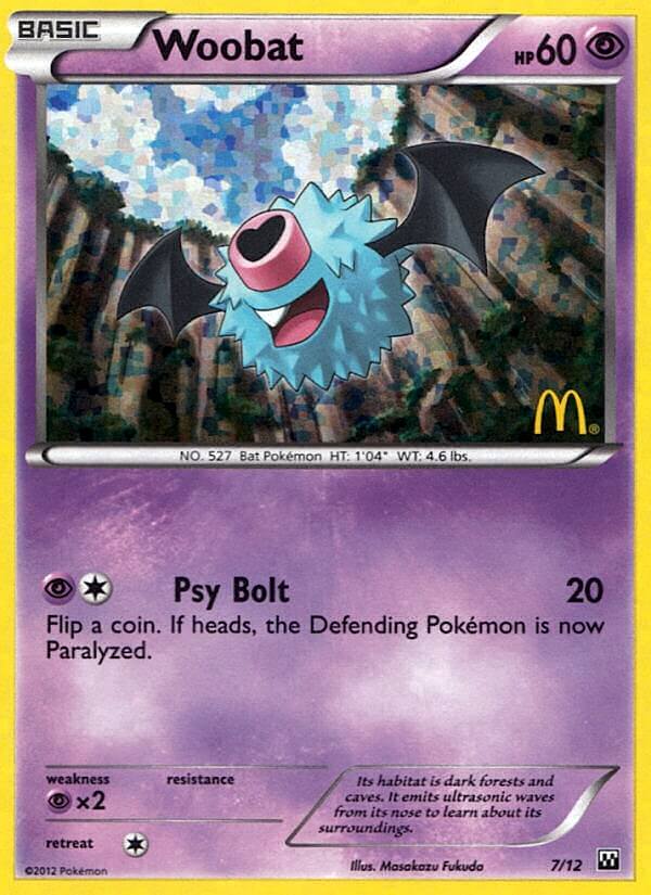 Woobat (7/12) [Mcdonald's Promos: 2012 Collection]