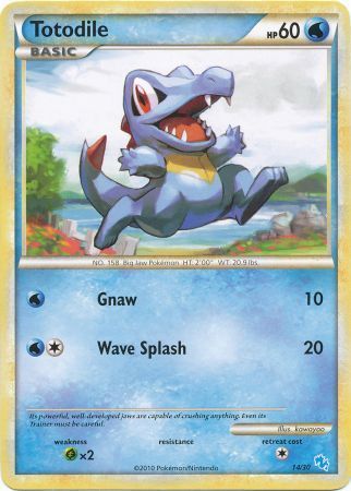 Totodile (14/30) [HeartGold & SoulSilver: Trainer Kit - Gyarados & Raichu]