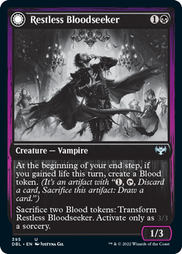 Restless Bloodseeker // Bloodsoaked Reveler [Innistrad: Double Feature] (DBL 395)