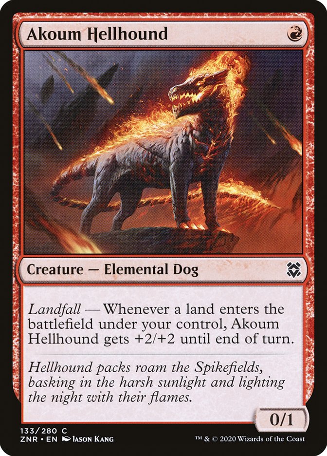 Akoum Hellhound [Zendikar Rising] (ZNR 133)