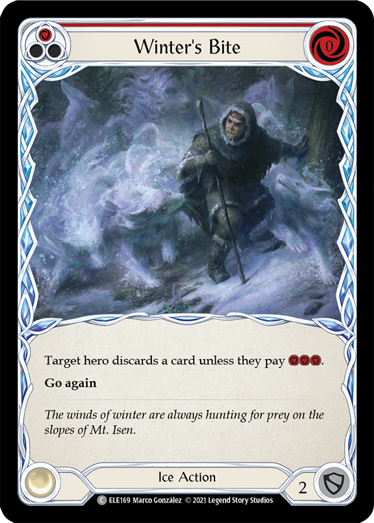 Winter's Bite (Red) [ELE169] 1st Edition Rainbow Foil