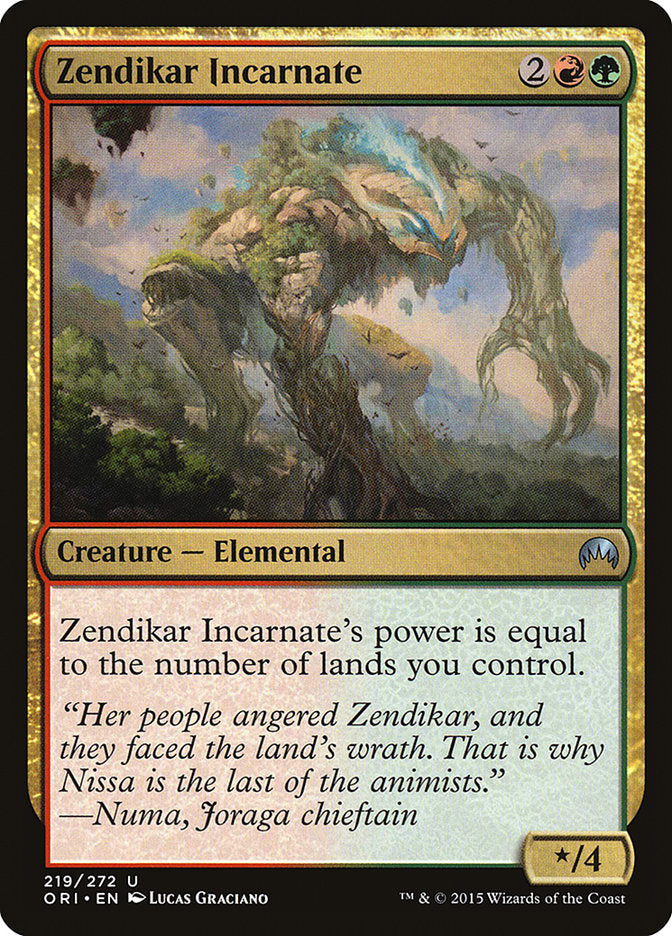 Zendikar Incarnate [Magic Origins] (ORI 219)