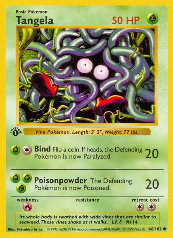 Tangela (66/102) [Base Set 1st Edition]