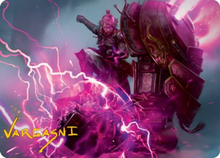 Voltage Surge Art Card (Gold-Stamped Signature) [Kamigawa: Neon Dynasty Art Series] (ANEO 15)
