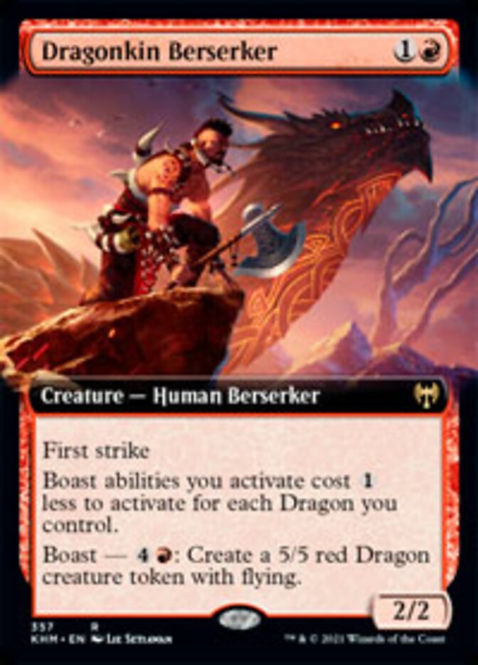 Dragonkin Berserker (Extended Art) [Kaldheim] (KHM 357)