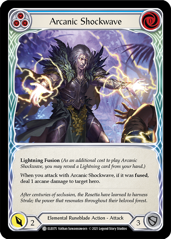 Arcanic Shockwave (Blue) [ELE075] 1st Edition Rainbow Foil
