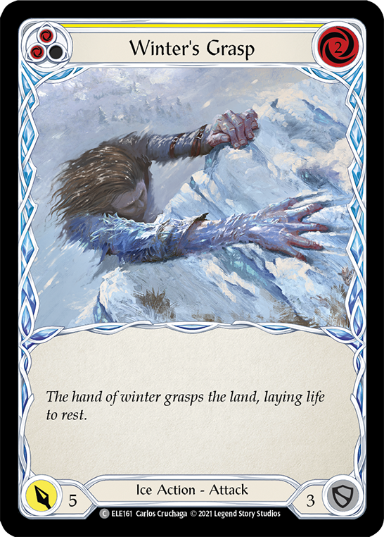 Winter's Grasp (Yellow) [ELE161] 1st Edition Rainbow Foil