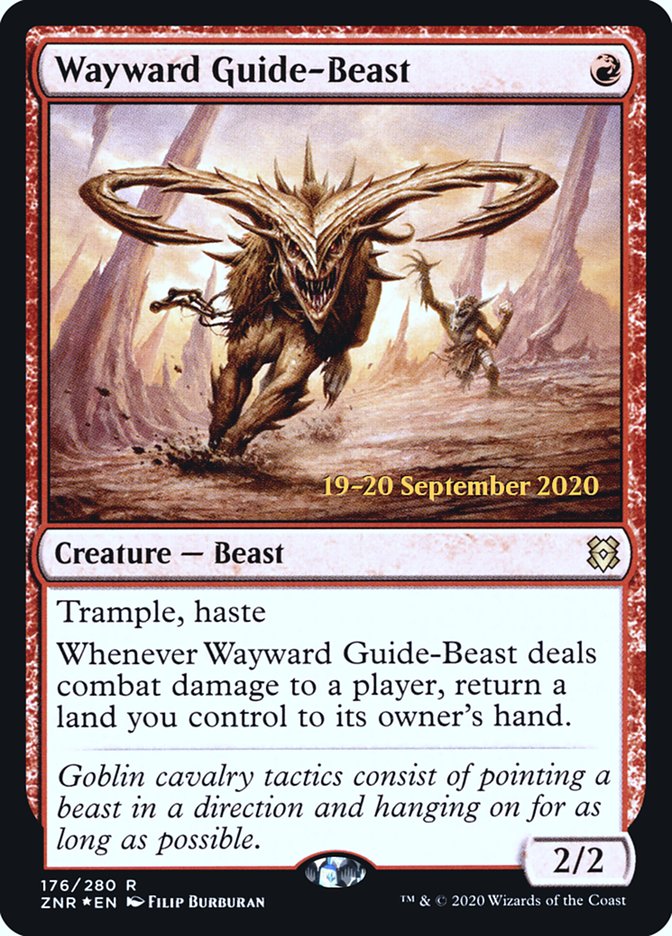 Wayward Guide-Beast  [Zendikar Rising Prerelease Promos] (PZNR 176S)