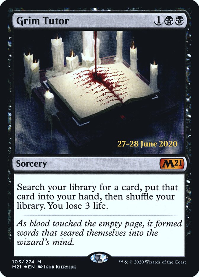 Grim Tutor  [Core Set 2021 Prerelease Promos] (PM21 103S)