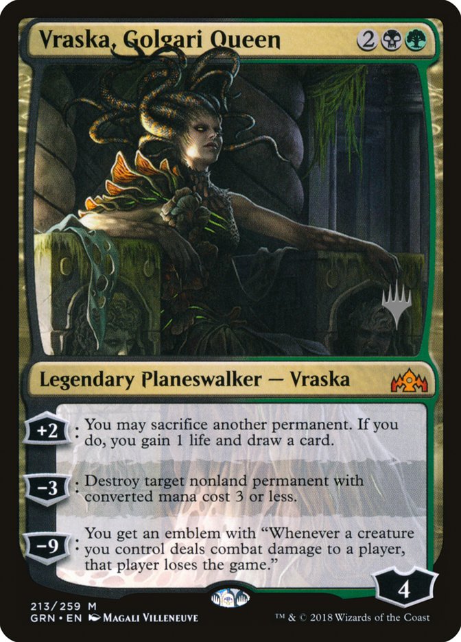 Vraska, Golgari Queen (Promo Pack) [Guilds of Ravnica Promos] (PGRN 213P)