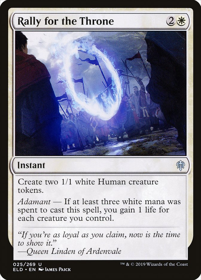 Rally for the Throne [Throne of Eldraine] (ELD 25)