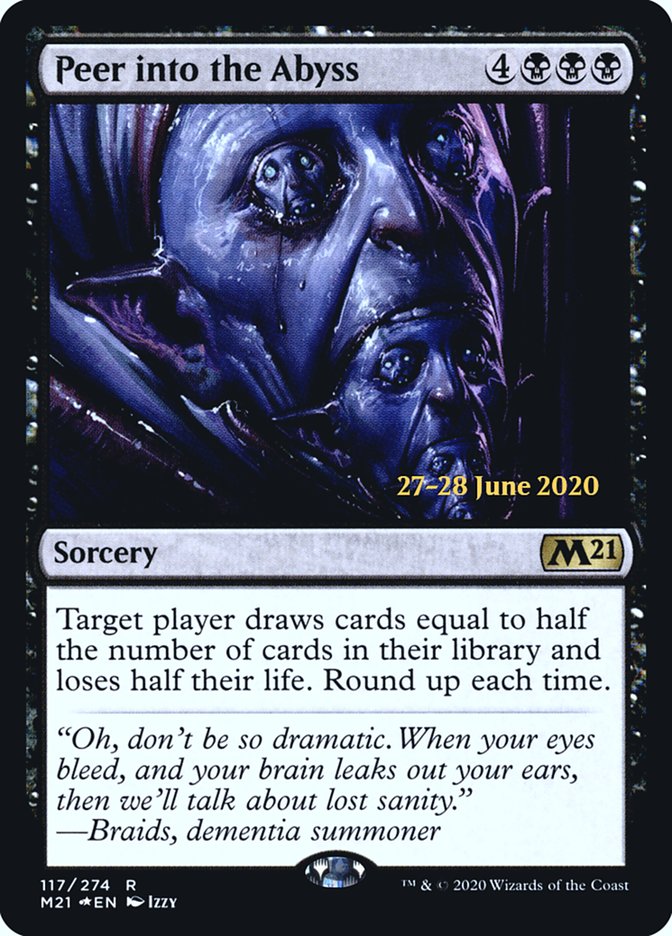 Peer into the Abyss  [Core Set 2021 Prerelease Promos] (PM21 117S)
