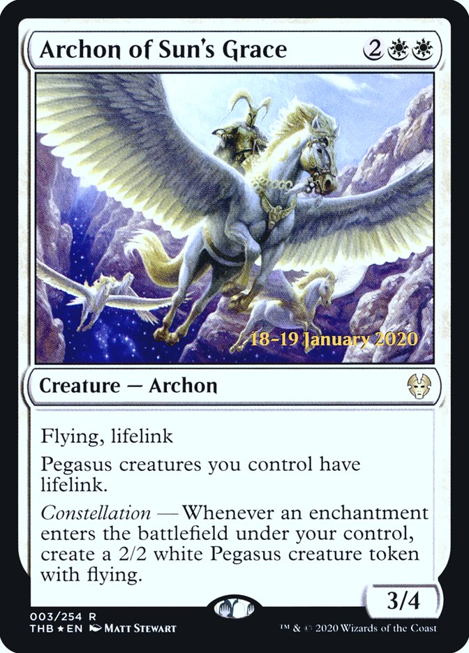 Archon of Sun's Grace [Theros Beyond Death Prerelease Promos] (PTHB 3S)