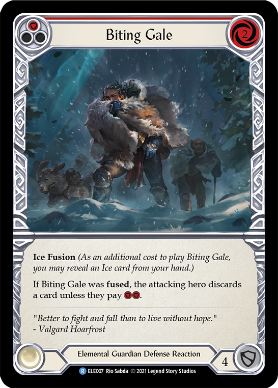 Biting Gale (Red) [ELE007] 1st Edition Rainbow Foil