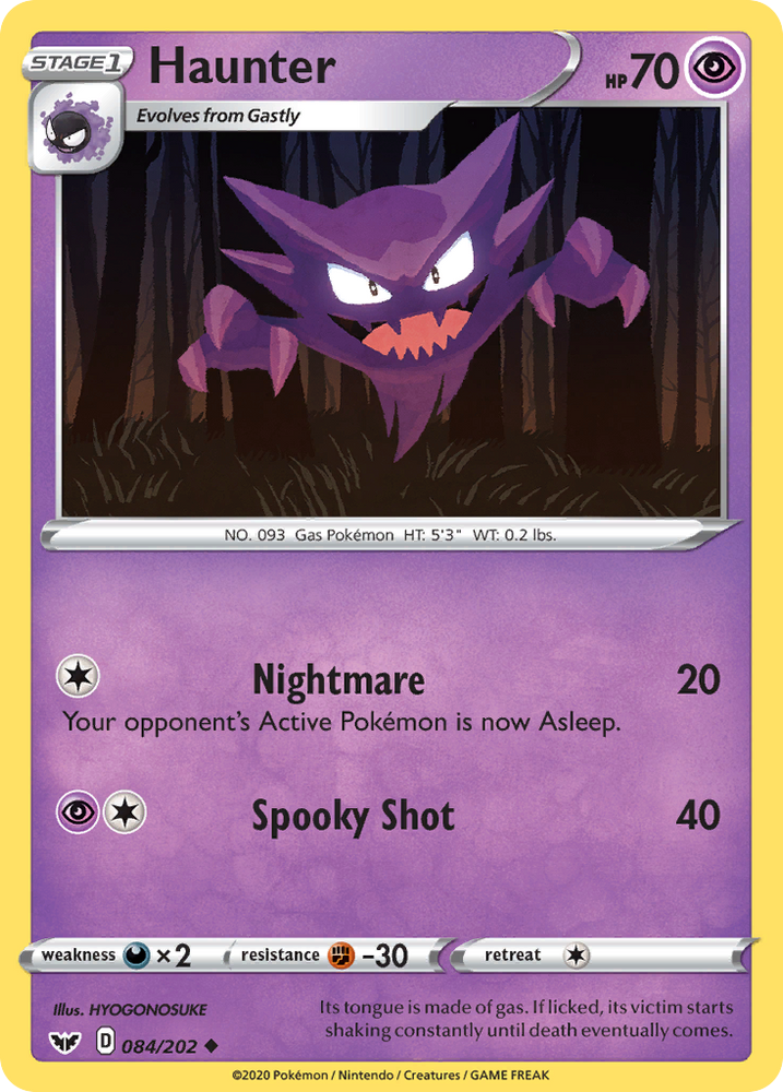 Haunter (84/202) [Sword & Shield: Base Set]