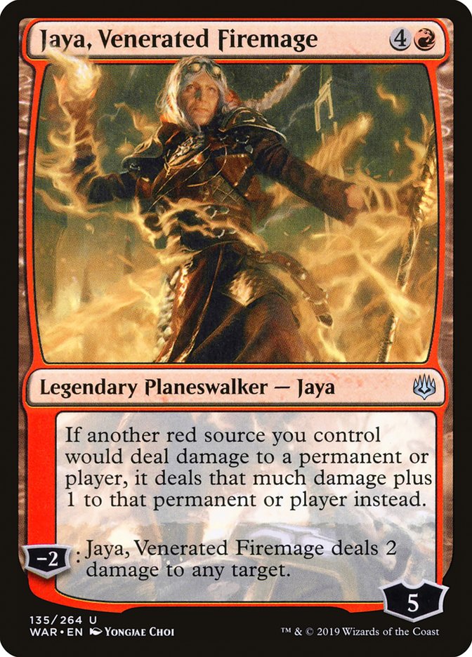 Jaya, Venerated Firemage [War of the Spark] (WAR 135)