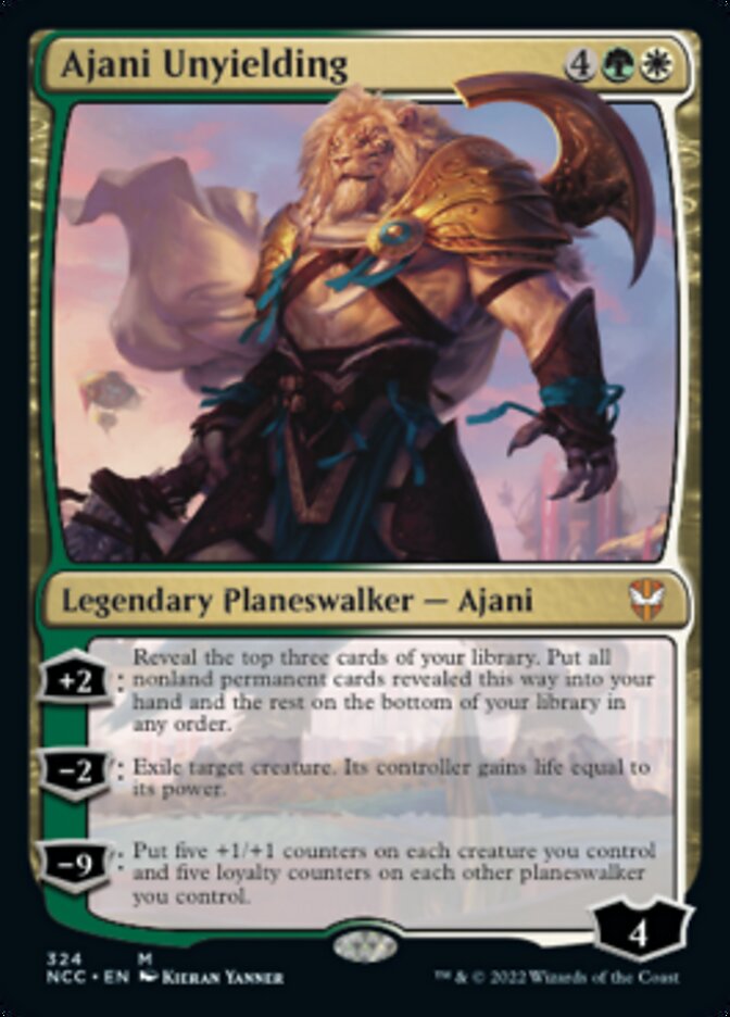 Ajani Unyielding [Streets of New Capenna Commander] (NCC 324)