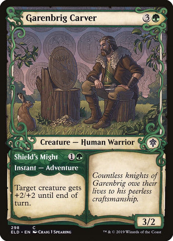 Garenbrig Carver // Shield's Might (Showcase) [Throne of Eldraine] (ELD 298)
