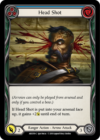 Head Shot (Blue) [ARC059-C] 1st Edition Rainbow Foil