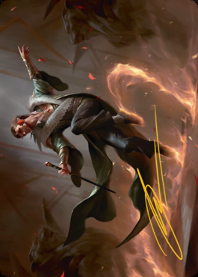 Fleetfoot Dancer Art Card (Gold-Stamped Signature) [Streets of New Capenna Art Series] (ASNC 26)