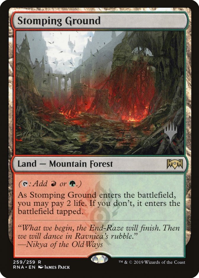 Stomping Ground (Promo Pack) [Ravnica Allegiance Promos] (PRNA 259P)