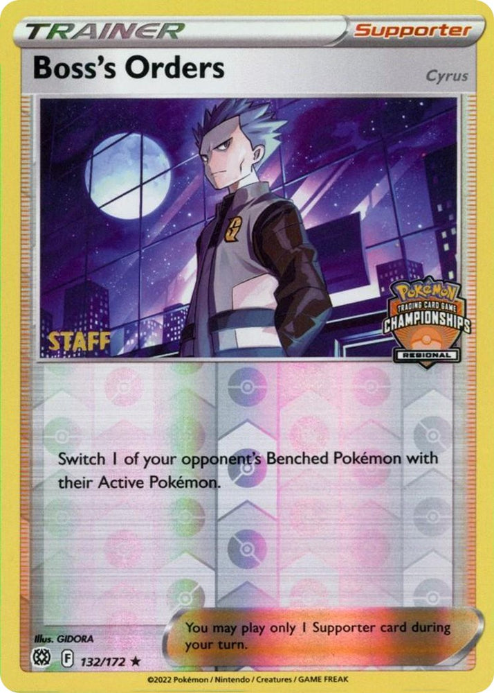 Boss's Orders (132/172) (Regional Championship Promo) [Sword & Shield: Brilliant Stars]