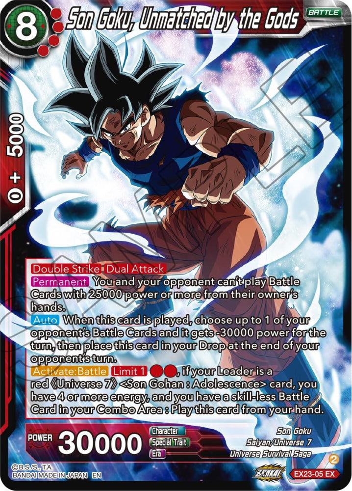 Son Goku, Unmatched by the Gods (EX23-05) [5th Anniversary Set]